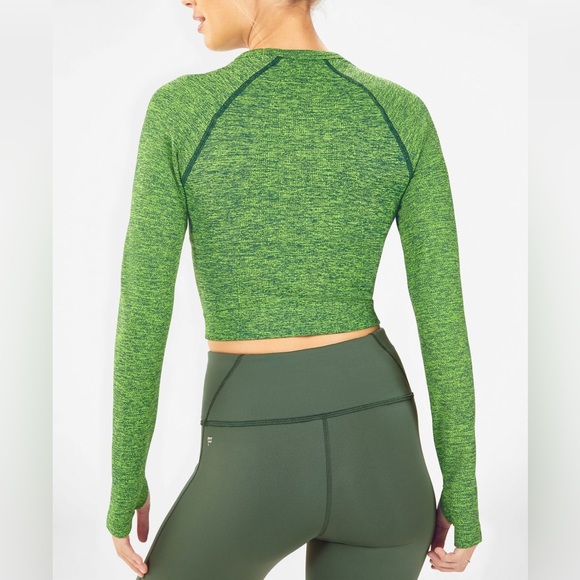 Fabletics Bri Ribbed Seamless Cropped Long Sleeve - Picture 2 of 5